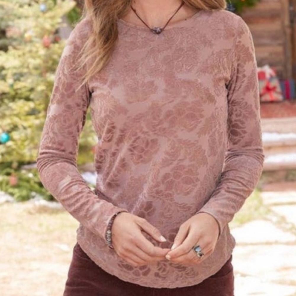 Sundance Pink Velvet Delicate Senses Top Size Xs